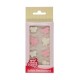 PACK 8 LAZOS ROSA Y BLANCO DECORACION AZUCAR FUNCAKES