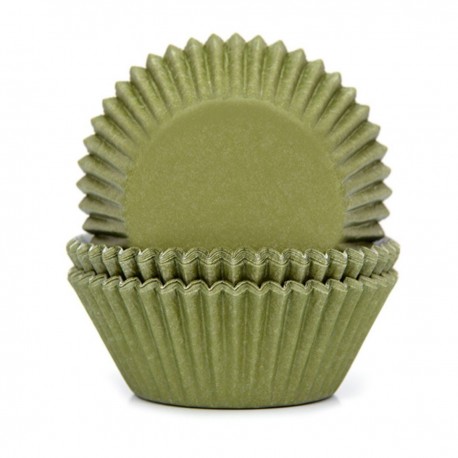 50 CAPSULAS CUPCAKE VERDE MUSGO HOUSE OF MARIE