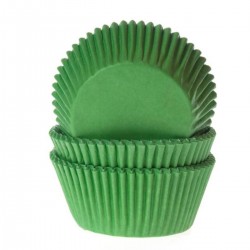60 MINI CAPSULAS MINI CUPCAKE VERDE HIERBA HOUSE OF MARIE