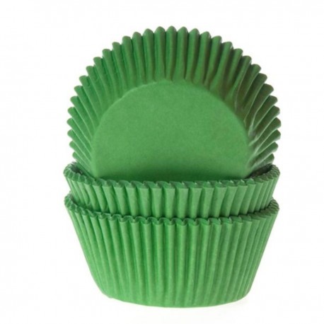 60 MINI CAPSULAS MINI CUPCAKE VERDE HIERBA HOUSE OF MARIE
