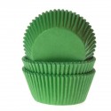 60 MINI CAPSULAS MINI CUPCAKE VERDE HIERBA HOUSE OF MARIE