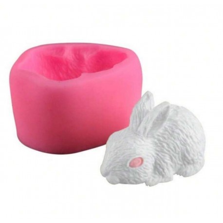 MOLDE SILICONA CONEJO 3D
