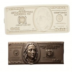 MOLDE SILICONA BILLETE 100 DOLARES