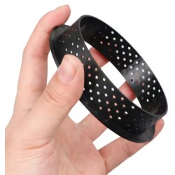 ARO PERFORADO PVC 8 CM CON BORDE SUJECCION