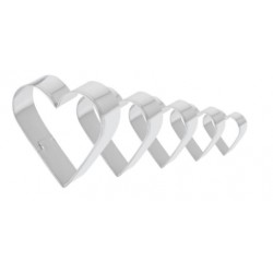 SET 5 CORTADORES CORAZONES METAL