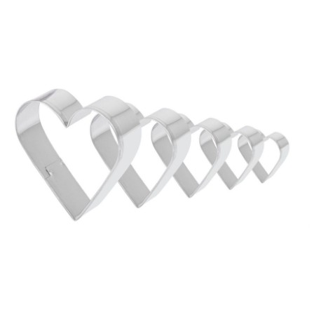SET 5 CORTADORES CORAZONES METAL