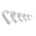 SET 5 CORTADORES CORAZONES METAL