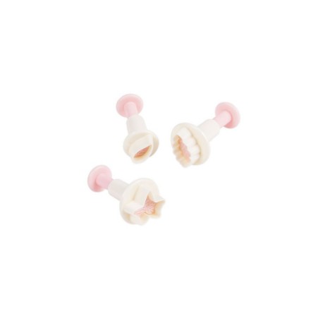 SET 3 CORTADORES HOJAS MINI CON EXPULSOR