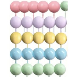 PACK 10 BOLAS O BURBUJAS TOPPER DECORACION MIX PASTEL 1 TAMAÑO