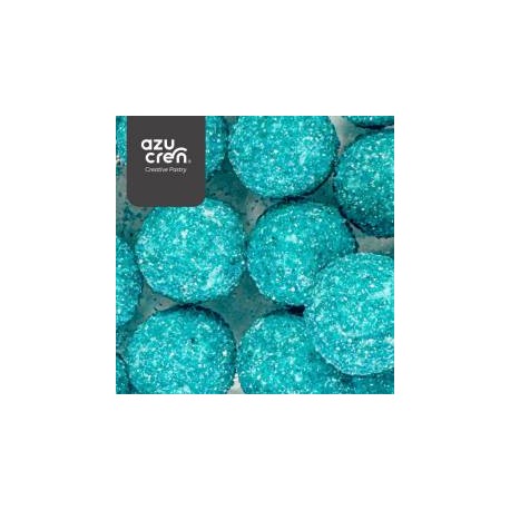 SPRINKLES PERLAS GLITTER AZUL TURQUESA AZUCAR AZUCREN 90 GR