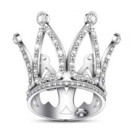 CORONA PLATEADA METALICA PEQUEÑA MODELO ALEATORIO