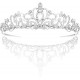 CORONA TIARA PLATEADA METALICA GIGANTE MODELO ALEATORIO