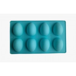 MOLDE SILICONA PROFESIONAL 8 SEMI HUEVOS 6.5 CM