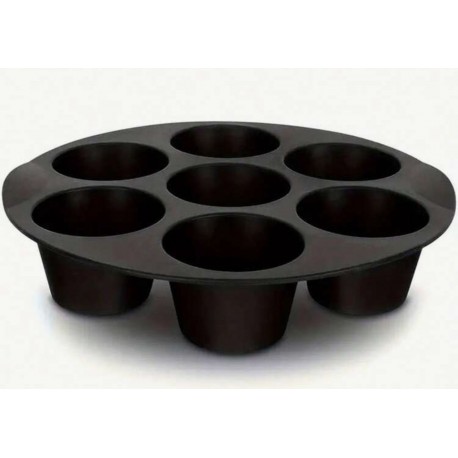 MOLDE SILICONA PROFESIONAL 7 CILINDROS MINI FLAN