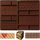 MOLDE SILICONA 6 TABLETAS DE CHOCOLATE GRANDES GEOMETRICOS DUBAI