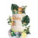 SET TOPPERS 3D ANIMALITOS SELVA Y BURBUJAS O BOLAS