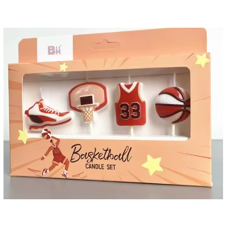 SET 4 VELAS 2D BALONCESTO
