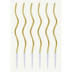 PACK 6 VELAS ESPIRAL ORO