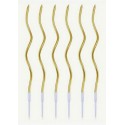 PACK 6 VELAS ESPIRAL ORO
