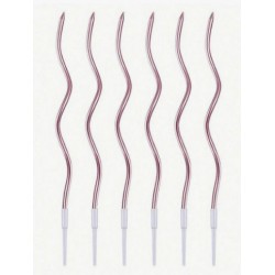 PACK 6 VELAS ESPIRAL ROSA