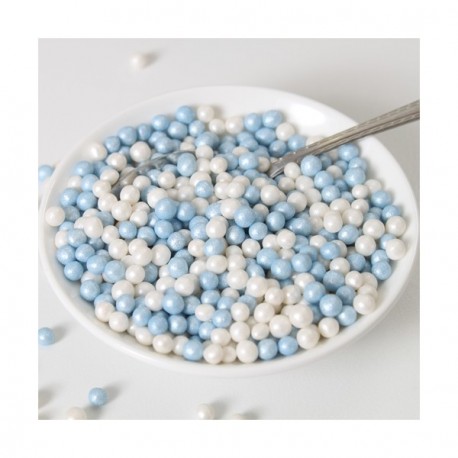 PERLAS AZUL Y BLANCO BOLSA