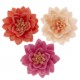 PACK 3 FLORES LOTO COLORES OBLEA 3D