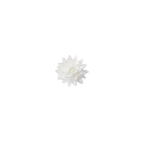 PACK 4 FLORES POMPON GRANDE BLANCO OBLEA 3D
