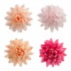 PACK 4 FLORES POMPON GRANDE COLORES OBLEA 3D
