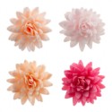 PACK 4 FLORES POMPON GRANDE COLORES OBLEA 3D