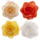 PACK 4 FLORES ROSA GRANDE COLORES OBLEA 3D