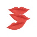 PACK 24 BESOS LABIOS ROJOS OBLEA 3D