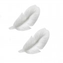 PACK 24 PLUMAS BLANCAS OBLEA 3D