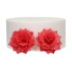 PACK 4 FLORES ROSALIA COLORES OBLEA 3D
