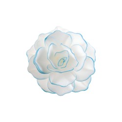 FLOR GIGANTE BORDE AZUL OBLEA 3D DEKORA