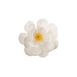 FLOR GIGANTE BLANCA Y AMARILLA OBLEA 3D DEKORA