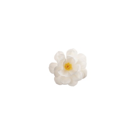 FLOR GIGANTE BLANCA Y AMARILLA OBLEA 3D DEKORA