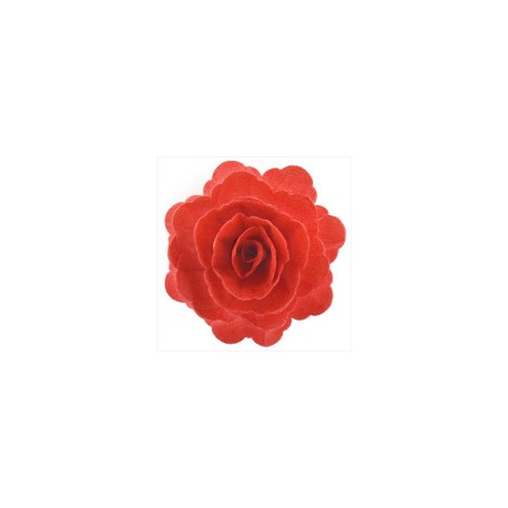 FLOR GIGANTE ROSA COLOR ROJO OBLEA 3D DEKORA