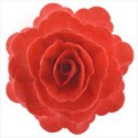 FLOR GIGANTE ROSA COLOR ROJO OBLEA 3D DEKORA