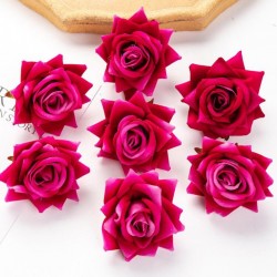 SET 5 FLORES ROSAS FUCSIAS 7 CM DECORACION
