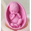 MOLDE SILICONA BEBE TUMBADO HUEVO