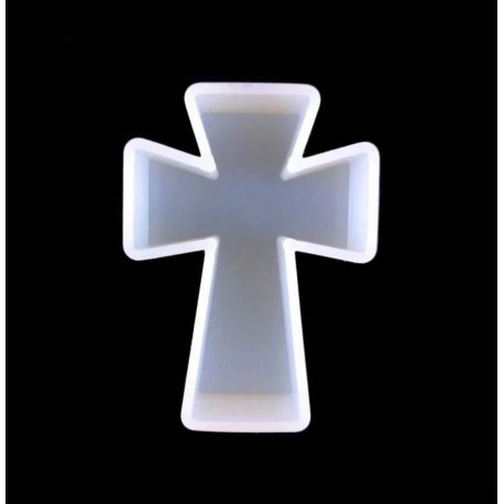 MOLDE SILICONA CRUZ CRUCIFIJO GRANDE PROFUNDO