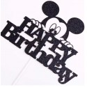 TOPPER HAPPY BIRTHDAY MICKEY NEGRO BRILLANTE
