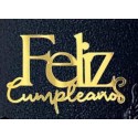 TOPPER FELIZ CUMPLEAÑOS RECTO ORO FRENTE