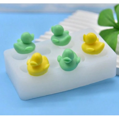 MOLDE SILICONA 8 PATITOS 3D