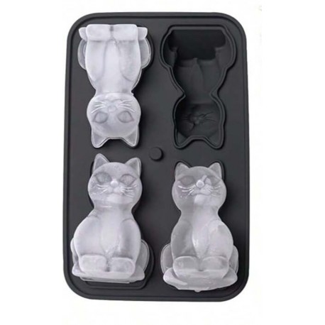 MOLDE SILICONA GATOS 3D