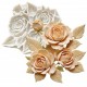 MOLDE ROSAS CON HOJAS 2D