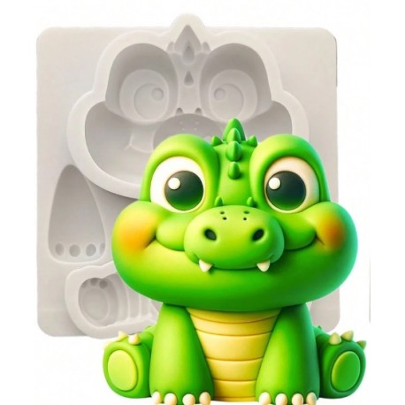 MOLDE SILICONA COCODRILO CUTE