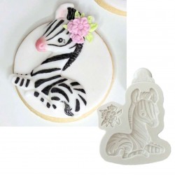 MOLDE SILICONA CEBRA CUTE 2D