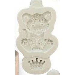 MOLDE SILICONA LEOPARDO BEBE CUTE 2D