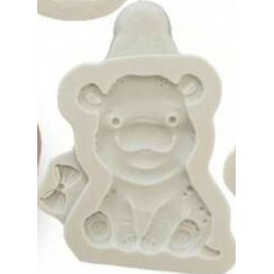 MOLDE SILICONA HIPOPOTAMO BEBE CUTE 2D